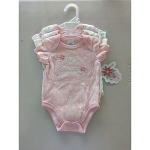 Little Beginnings Infant "Little Blooming Beauty" Girls 0-3 Mos 3-Pk Bodysuits